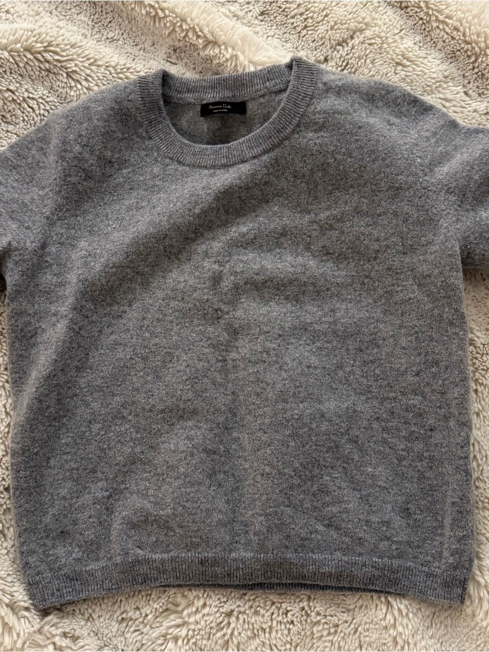 Massimo Dutti Gray Short-Sleeve Top